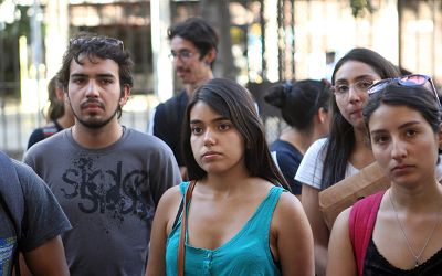 Mechones recorrieron la Universidad de Chile 