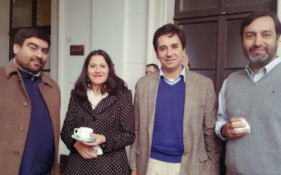 Claudio Oyanedel, Brenda Recabarren, Cristian Navalón y Ricardo Sanhueza de la Facultad de Medicina
