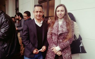 Miguel Figueroa y Perla Valdés de la Facultad de Ciencias Físicas y Matemáticas