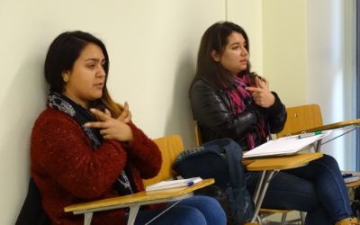 Participantes del Curso de Lenguaje de Señas