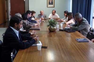 La delegación mexicana fue recibida por las autoridades des de la Facultad.