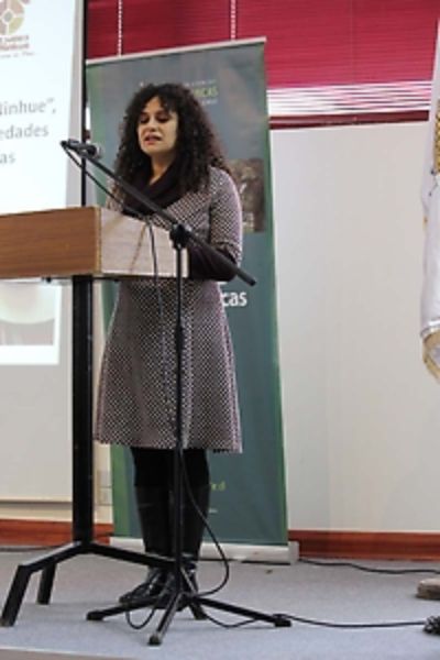 La Dra. Silva en la inauguración del proyecto el año 2016.