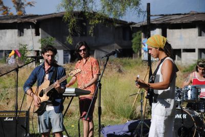 El evento contó con música en vivo, en la imagen la Banda Antunewen. Fotógrafo Javier Navarrete.