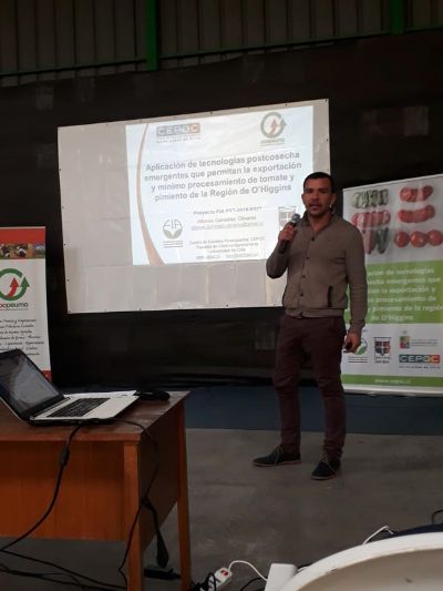 Alfonso González en seminario técnico de transferencia tecnológica, Pichidegua, Región de O´Higgins.