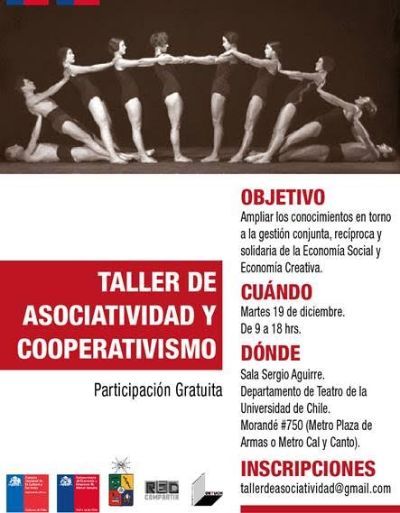 "Taller de Asociatividad y Cooperativismo" se realizará este 19 de diciembre desde las 9:00 hrs.