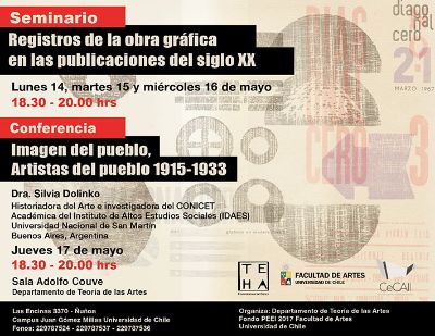 El seminario se realizará entre los días 14 y 16 de mayo, en la Sala Adolfo Couve de la sede Las Encinas de la Facultad de Artes.