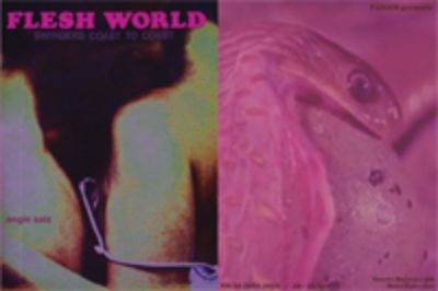 "Flesh World. Swingers coast to coast" de la artista visual Angie Saiz, ontempla la exhibición de collages, videoproyecciones y una videoinstalación con sonido amplificado.