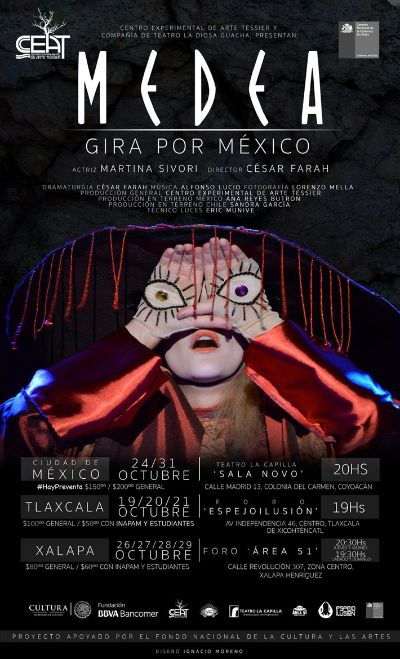 La obra "Medea" se presentará en tres ciudades en México entre el 19 y el 29 de octubre.