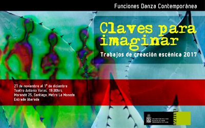 "Claves para imaginar" es el nombre de este ciclo de presentaciones que se realizará entre el 27 de noviembre y el 1 de diciembre, a las 19:00 horas, en la Sala Antonio Varas.