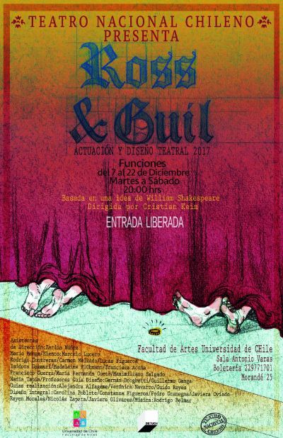 "Ross y Guil" se presentará entre el 7 y el 22 de diciembre en el Teatro Nacional Chileno