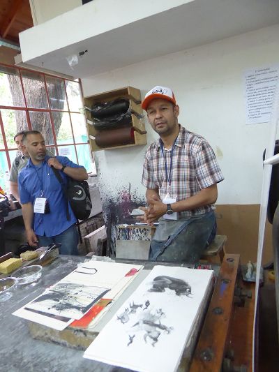 El profesor del DAV, Nelson Plaza participó del "1° Encuentro Internacional de Litografía" desarrollado en Buenos Aires.