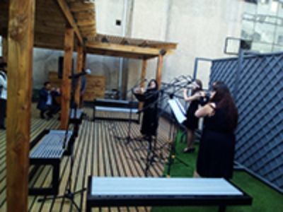 Al término de la ceremonia se presentó el cuarteto de flautas "Meli Pifëlka", dirigido por Willson Padilla, director del Departamento de Música.