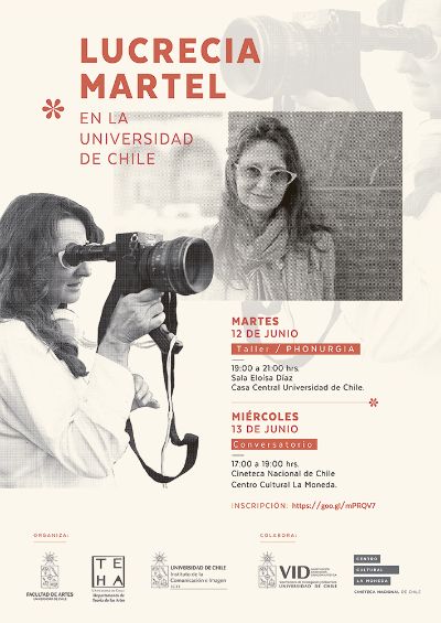 "Phonurgia" es el nombre del taller que ofrecerá Martel el 12 de junio. El 13 de junio, en tanto, se llevará a cabo una conversación con la cineasta. 