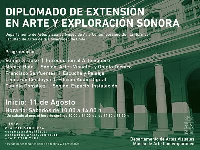 MAC y DAV imparten "Diplomado de Extensión en Arte y Exploración Sonora" al que podrás inscribirte hasta el 8 de agosto.