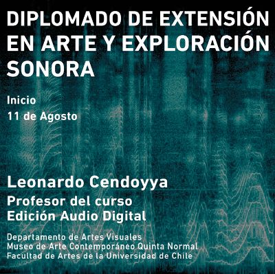 Leonardo Cendoyya, académico de la Facultad de Artes, impartirá el curso "Edición Audio Digital".