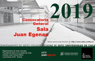 Convocatoria General para exponer en la Sala Juan Egenau durante el 2019 (artistas de todo Chile)