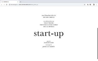 La exposición virtual "Start-Up" estará disponible para visitar a partir de hoy 31 de enero en la siguiente dirección: http://www.cariceo.uchile.cl/discos/_start_up