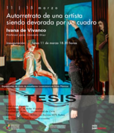 Con entrada liberada, "Autorretrato de una artista siendo devorada por un cuadro" se inaugurará este lunes 11 de marzo, a las 18:30 horas, en la Sala Juan Egenau.