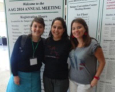 Las académicas María Christina Fragkou, Beatriz Bustos y Yasna Contreras. 