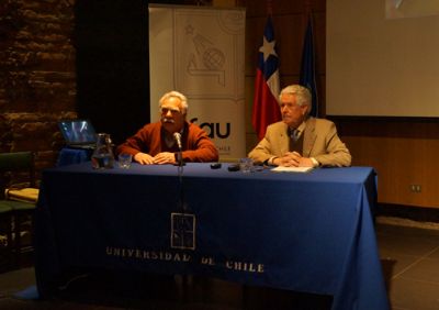 Profesor Alberto Gurovich y Horacio Capel