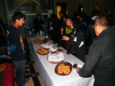 El evento contó también con un cóctel de comida mapuche.