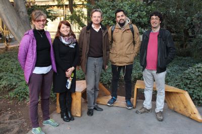 Naïk Miret, Yasna Contreras, Thierry Lulle, Nicolás Montoya (ayudante en la investigación) y Gonzalo Ghio (doctorante y parte del proyecto).