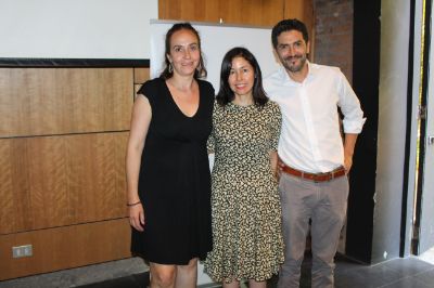 Académicas Rebeca Silva, Mariela Gaete y académico Luis Campos.