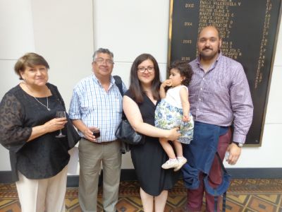 La profesora Galia Ramìrez también fue acompañada por su familia.