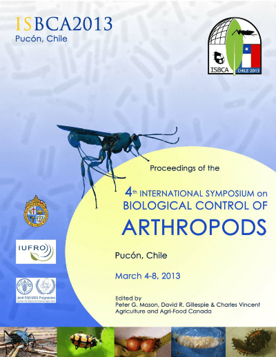 El Simposio Internacional de Control Biológico de Artrópodos se realiza cada 4 años. El anterior, en el año 2013, se realizó en Chile.