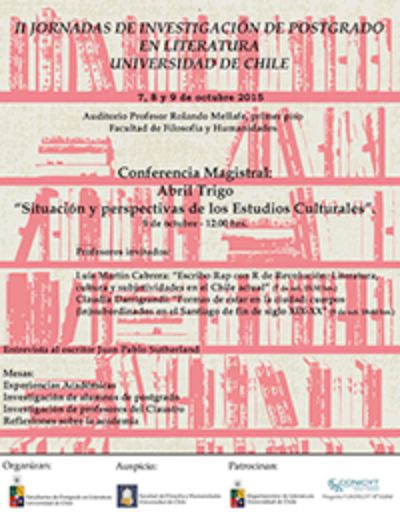II Jornadas de Investigación del Postgrado en Literatura de la Universidad de Chile