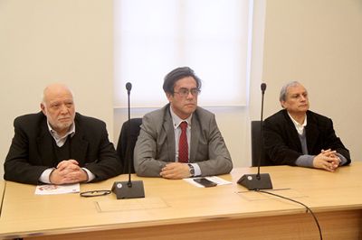 Prof. Eugenio Chahuán, Prof. Gilberto Aranda y Prof. Alejandro Ramírez