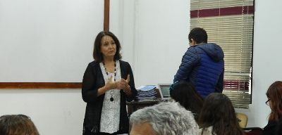 La Directora del Departamento de Pregrado de la Vicerrctoria de Asuntos Académicos, Profesora Leonor Armanet.