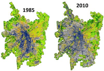 El Dr. Hernández explicó que entre 1985 y el 2010 hubo una disminución significativa de las áreas verdes en la capital.