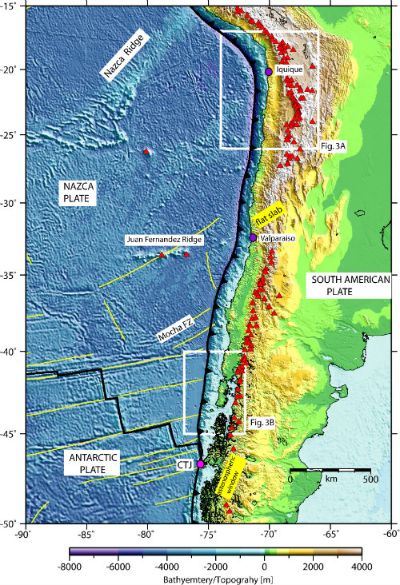 El proyecto contempla el estudio de geofísica marina, sismología y procesos volcánicos en Los Andes chilenos .