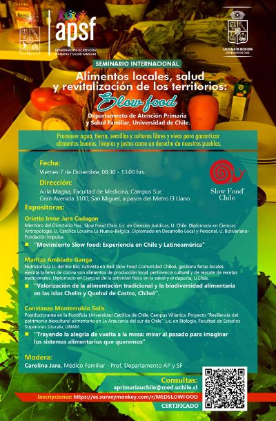 Seminario Internacional: Alimentos locales, Salud y Revitalización de los Territorios: Slow Food