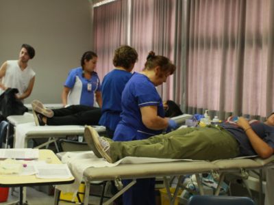 Campaña de donación de sangre 2019 entre UCH y Hospital Clínico de la Universidad de Chile.