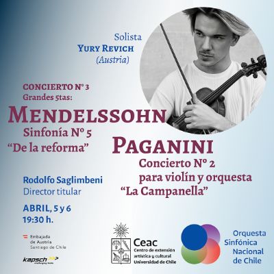 Concierto N°3 Grandes 5tas: Mendelssohn y Paganini