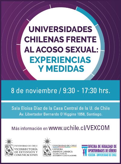 Afiche Seminario "Universidades chilenas frente al acoso sexual"