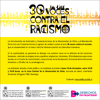 Acto "30 voces contra el racismo"