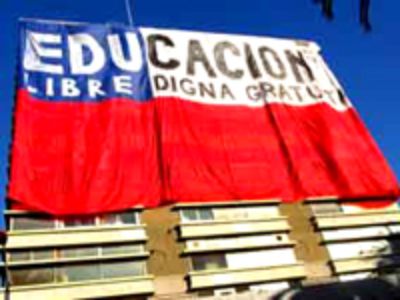 Intervención pública a favor de la educación gratuita en Chile