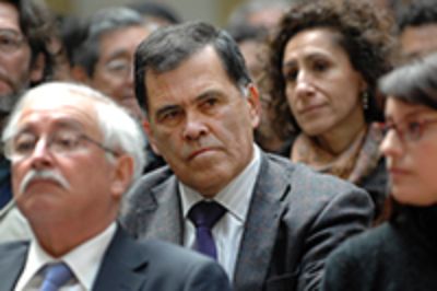 Héctor Díaz, Presidente de la Asociación de Académicos de la Universidad de Chile (Acauch), enfatizó en sus palabras que "el golpe de Estado no pudo demoler el espíritu de nuestra Universidad".