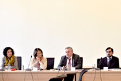 Las máximas autoridades de la Universidad de Chile se reunieron en el Consejo Universitario, realizado esta vez en Casa Central. 