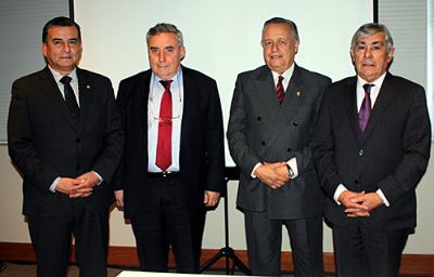 Rectores de las Universidades: Arturo Prat, de Chile, de Tarapacá y de Antofagasta.