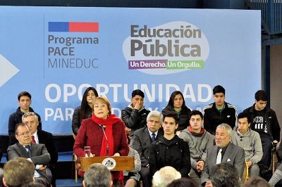 Inauguración nacional del PACE en Liceo Malaquías Concha (La Granja)