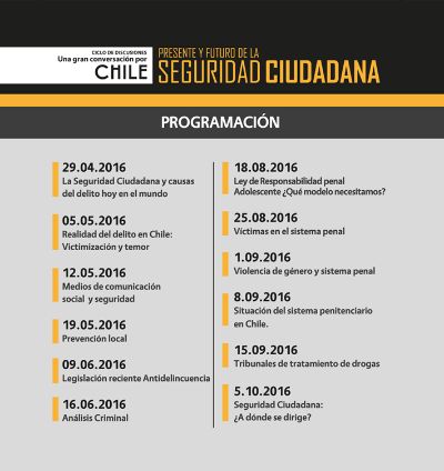 Revisa el programa del Ciclo "Presente y Futuro de la Seguridad Ciudadana"