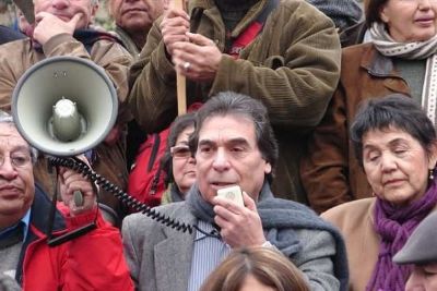 Darío Vásquez, de la lista Disidentes Unidos, uno de los candidatos que enfrentará al actual presidente del Magisterio, Jaime Gajardo.