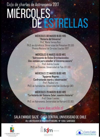 Durante los miércoles de todo el mes se realizarán estas charlas gratuitas en la Sala Sazié de la Casa Central de la Universidad de Chile.