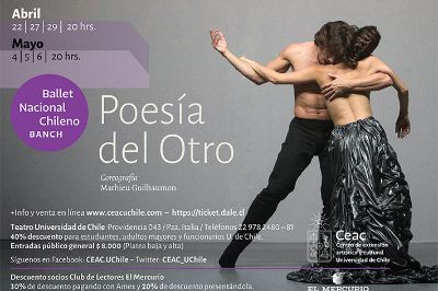 Seis funciones entre el 22 de abril y el 6 de mayo, son las que ofrecerá el Ballet Nacional Chileno en su ciclo denominado Mujeres Inspiradoras.