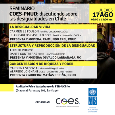 Seminario COES-PNUD: discutiendo sobre las desigualdades en Chile