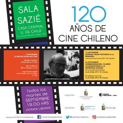 Todos los martes del año, a las 19:00 horas, la Sala Enrique Sazié de la Casa Central de la Universidad de Chile exhibe películas de acceso gratuito y cupos limitados.